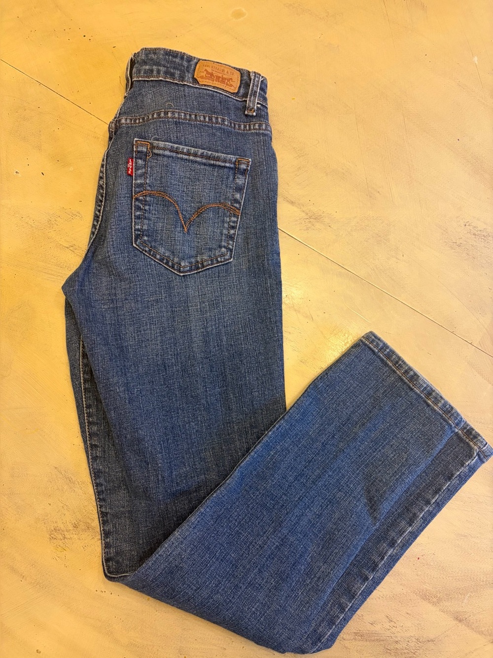 Levi's Originals Women's Distressed Blue Jeans Size 8M Mid Rise Skinny